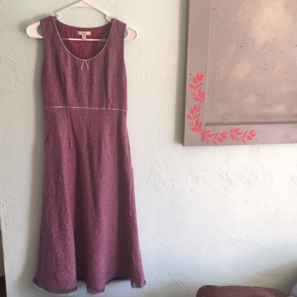 Lovely Purple Wool Moiselle Dress size small